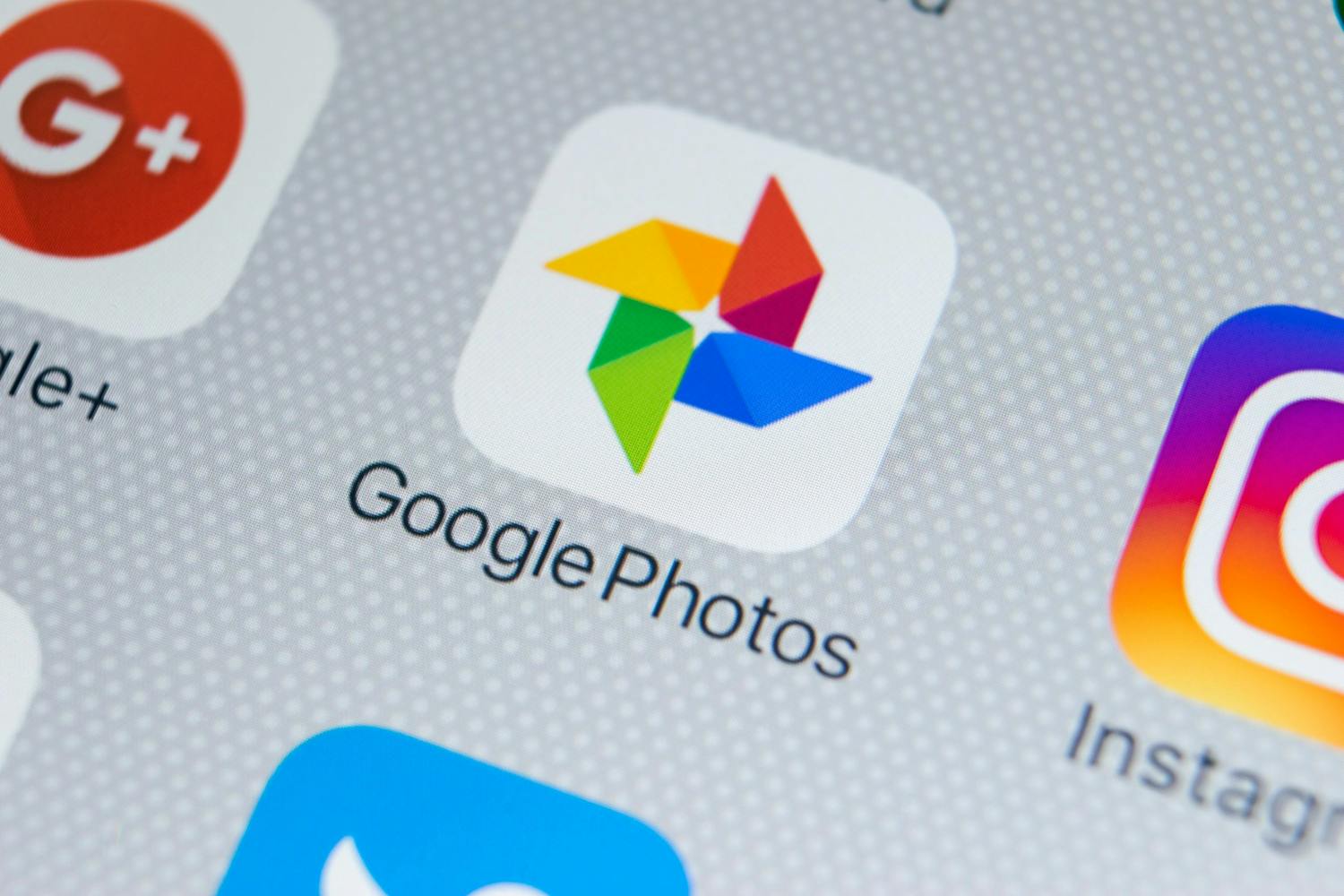 Google Photos-appen på en telefon
